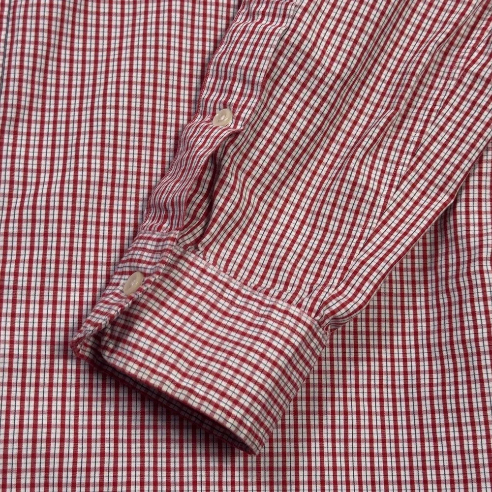 Ralph Lauren Button-Down Shirt Mens M Red Check Long Sleeve Classic Fit Cotton